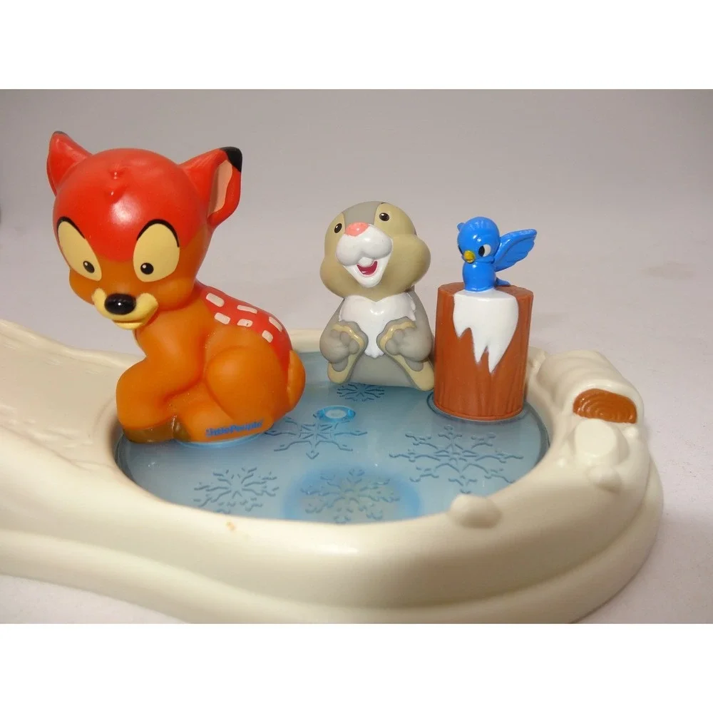 Fisher Price Little People Disney Bambi Thumper Winter Ice Skating Rink Playset‎